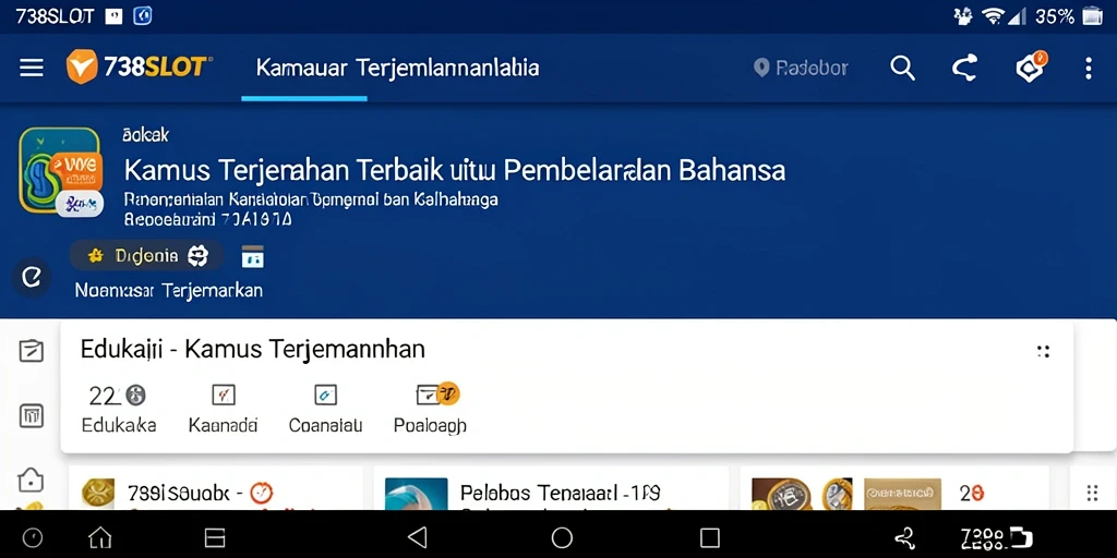 Tampilan antarmuka pengguna 738SLOT yang sederhana dan intuitif.