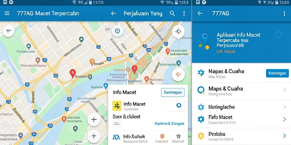 Tampilan antarmuka aplikasi Info Macet 777AG yang intuitif dan informatif.