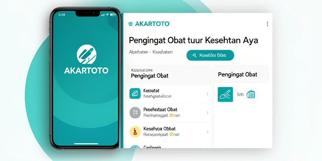 Antarmuka aplikasi Pengingat Obat AKARTOTO yang sederhana dan informatif.