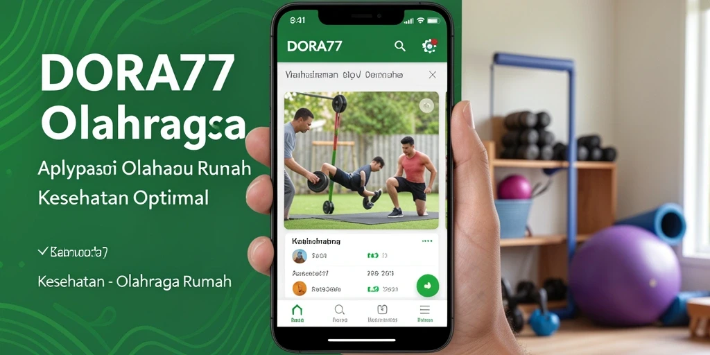 Tampilan antarmuka DORA77 yang intuitif dan mendukung olahraga rumah.