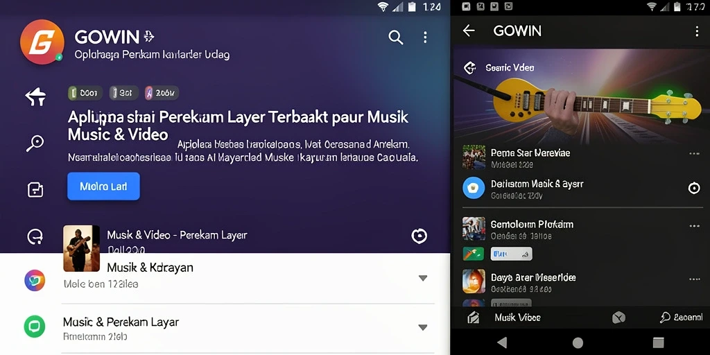 Tampilan antarmuka perekam layar GOWIN yang user-friendly dan fitur lengkap.