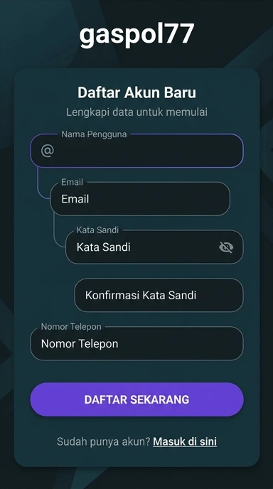 Panduan Registrasi Akun Gaspol77 untuk Pengguna Android